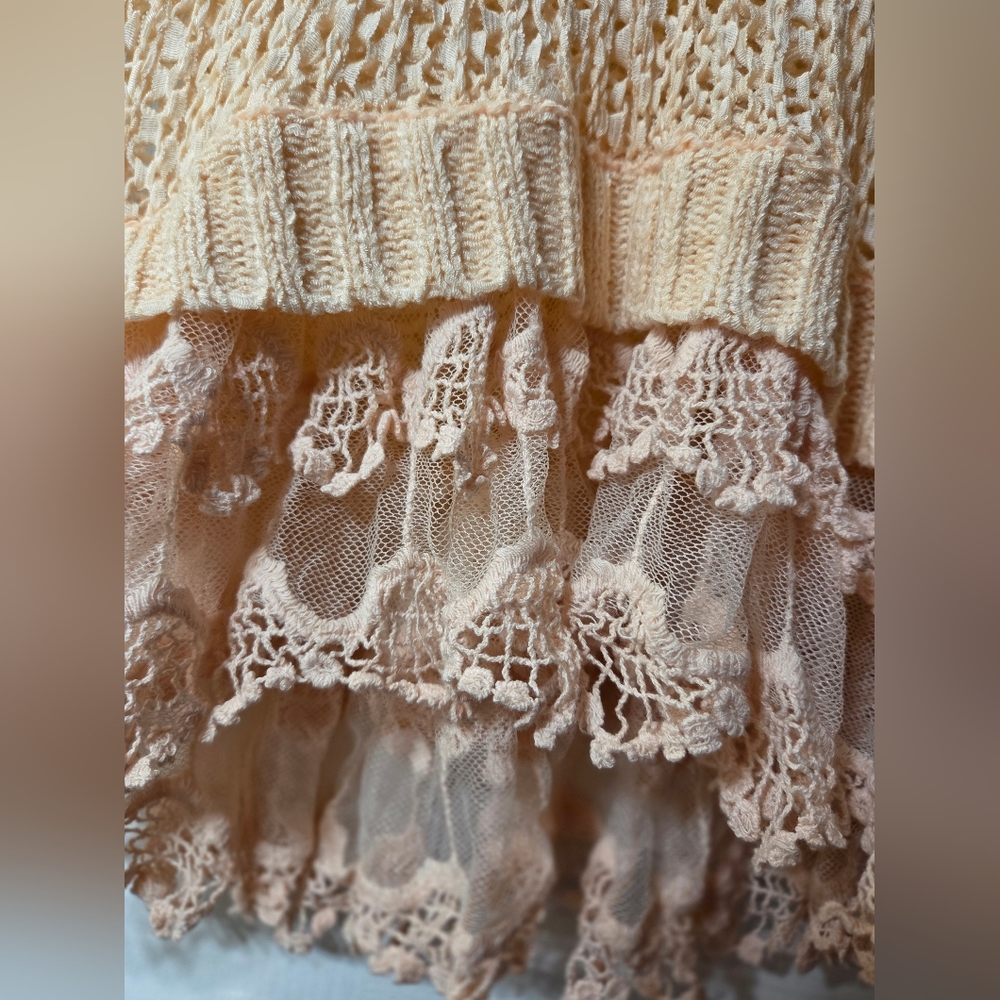 New Entro Cream Knit Sweater Top - Picture 2 of 4